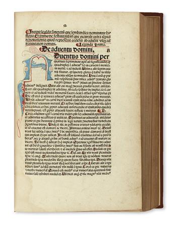 INCUNABULA  VORAGINE, JACOBUS DE. Legenda aurea sanctorum.  1481